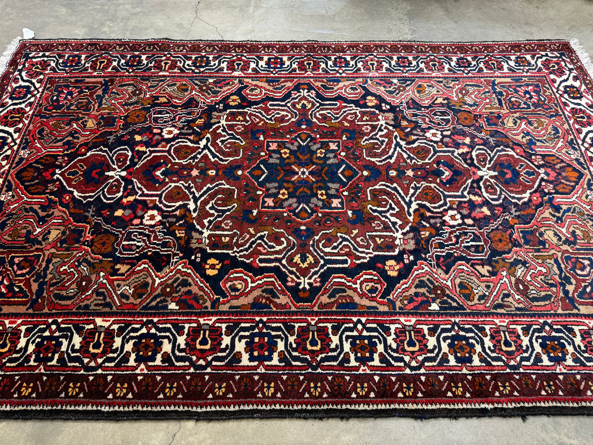 Antique Hand-Knotted Bakhtiari Rug - 5’5”x8’3”