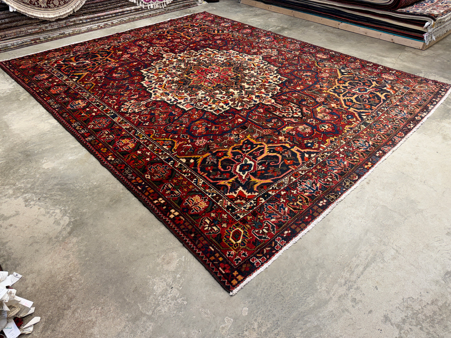 9’10”x12’4” Hand-Knotted Persian Bakhtiari Area Rug