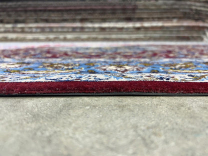 3’7”x5’3” Hand-Knotted Fine Wool & Silk Isfahane  Area Rug - Handmade Carpet 3x5