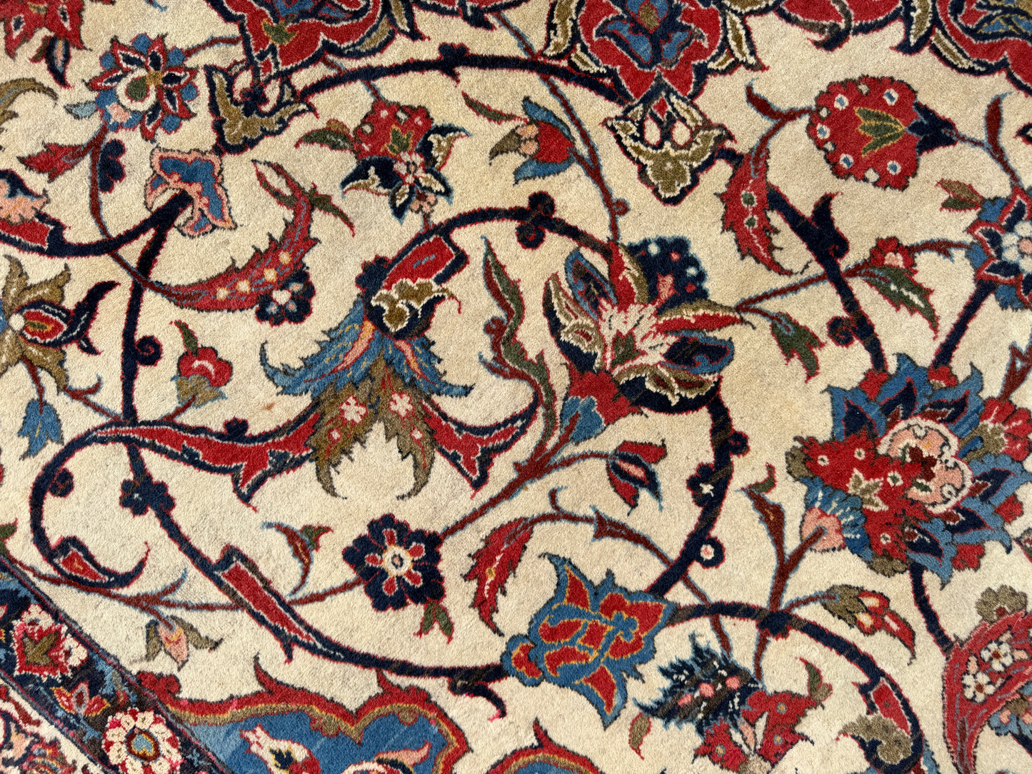 Antique Hand-Knotted Persian Isfahan Rug - 11’2”x18’