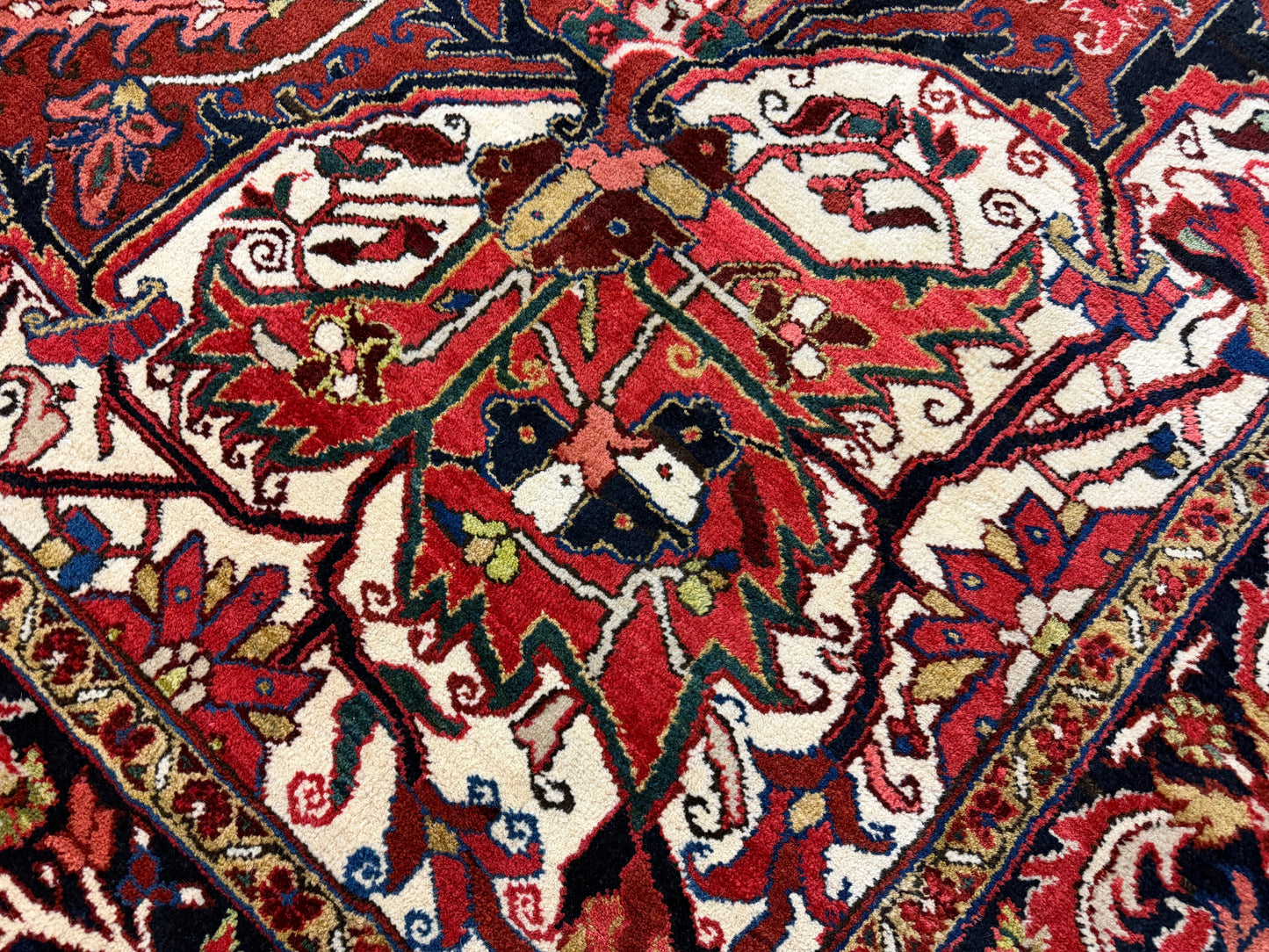 Hand-Knotted Persian Heriz Rug - 10’1”x12’2”