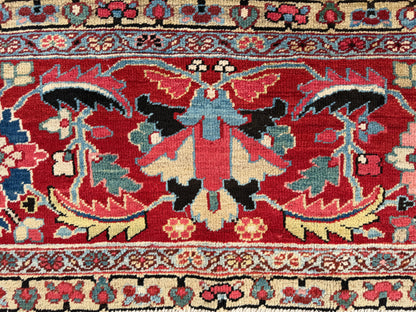 Hand-Knotted Antique Persian Heriz Rug - 12’6”x22’6”