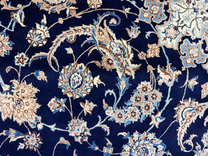 Hand-Knotted 4 La Persian Nain Rug - Signed Habibian - 10'4"x14'3"