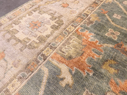 8’x10’ Hand-Knotted Wool Oushak Area Rug