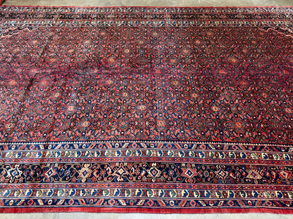 Hand-Knotted Persian Hamadan Rug - 10’6”x17’2”