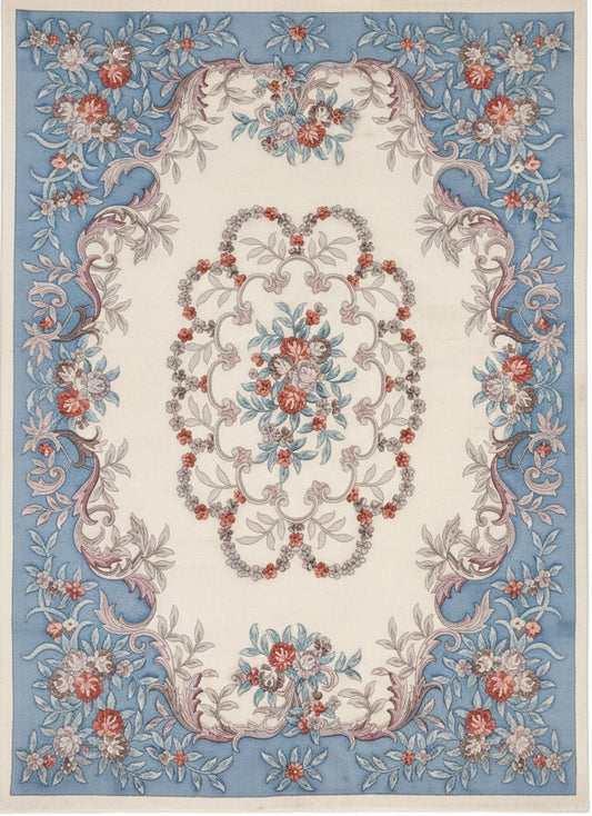 8'2"x11'2" Handmade 100% Wool Chinese Abusson Rug