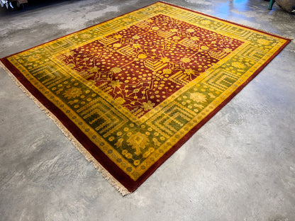 8’1”x9’10” Hand-Knotted Wool Tibetian Area Rug