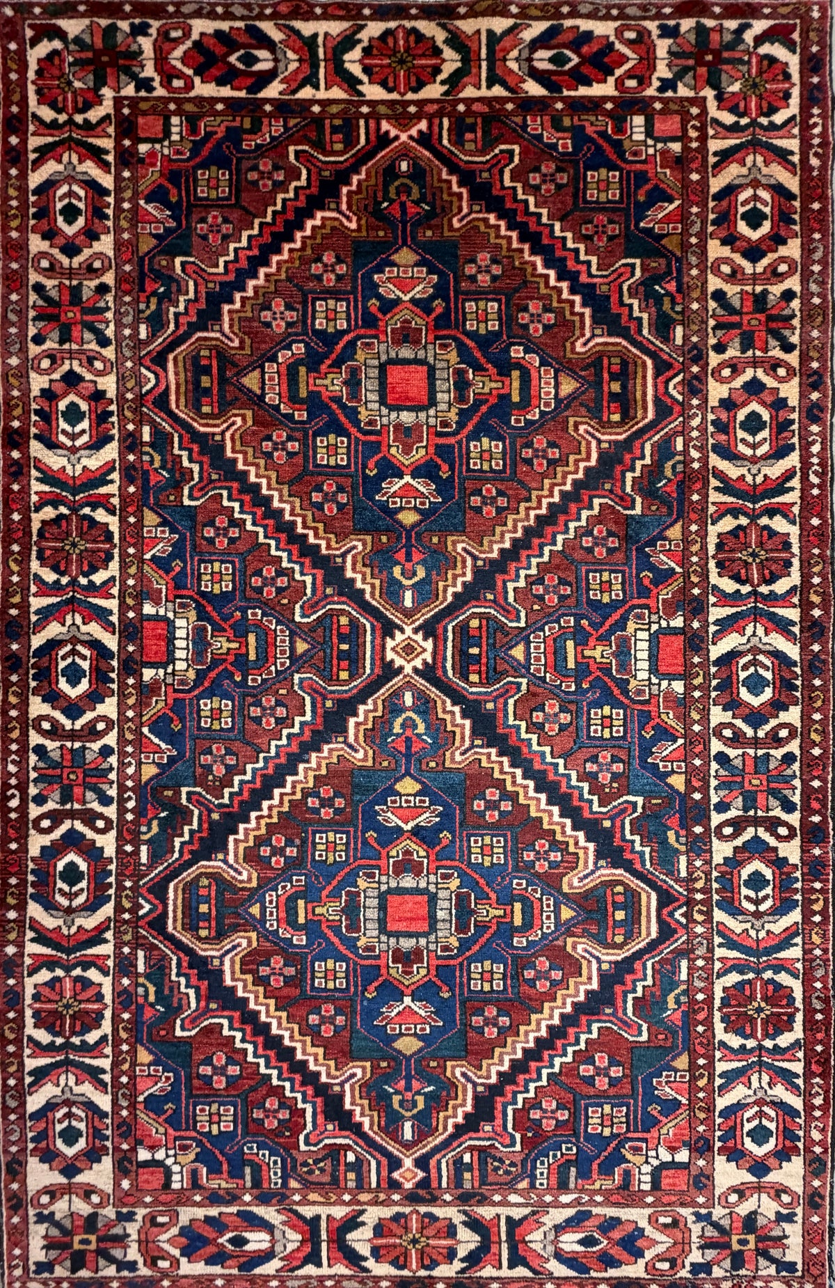 Antique Hand-Knotted Bakhtiari Rug - 5’5”x8’4”