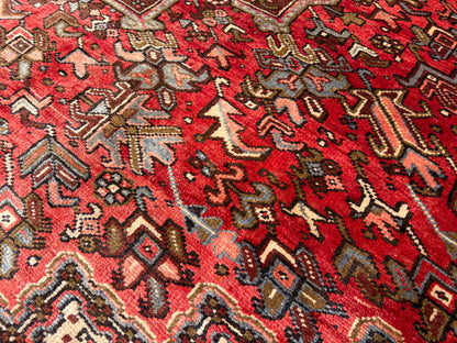 9’8”x12’6” Hand-Knotted Persian Heriz Area Rug