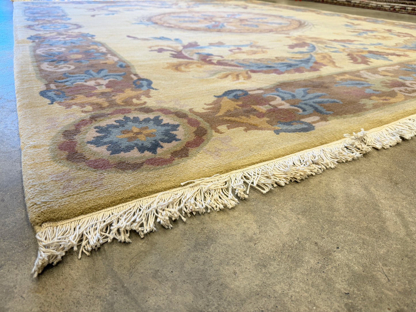 8’x9’10” Hand-Knotted Wool Aubusson Area Rug