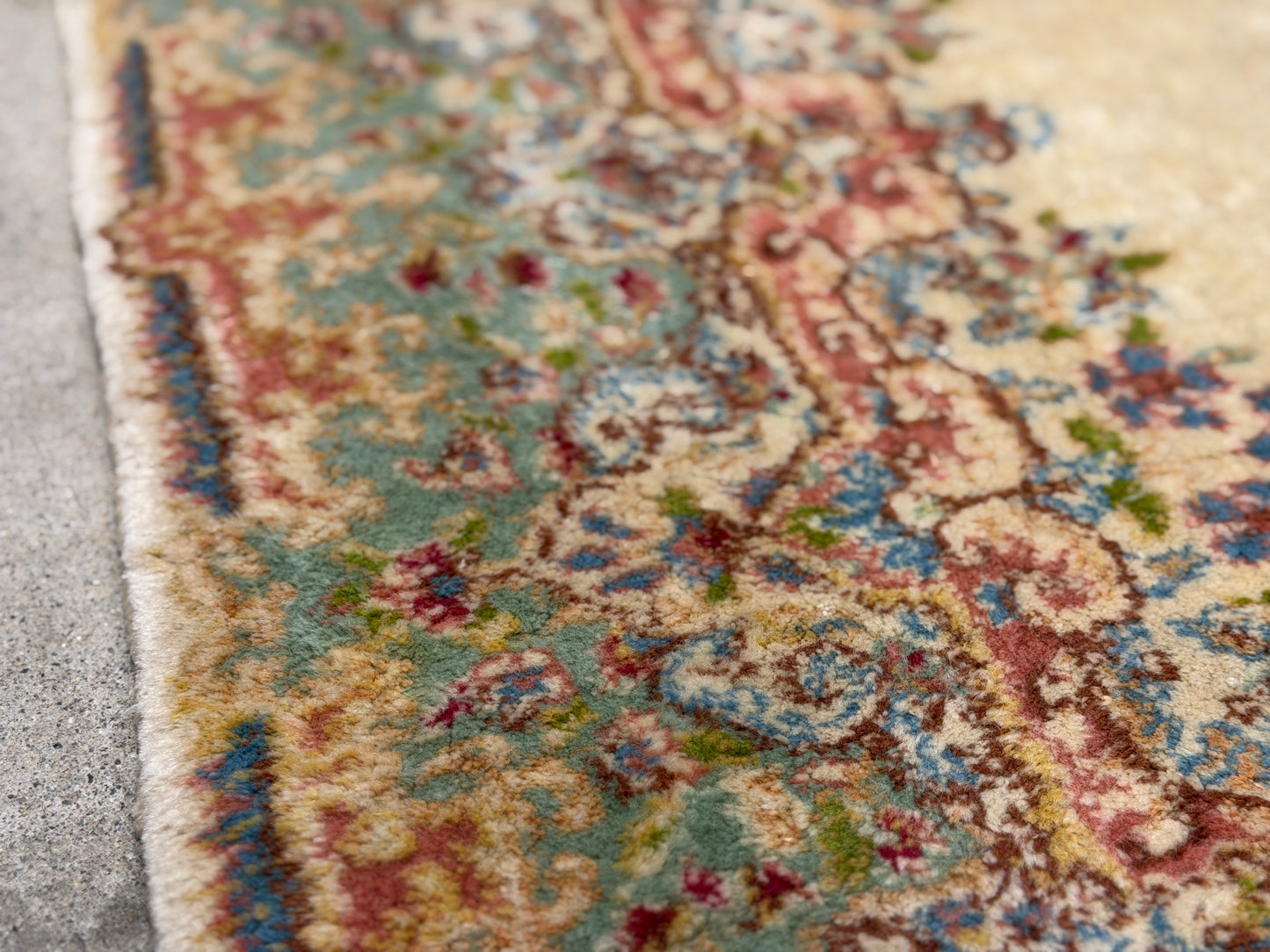 Hand-Knotted Persian Kerman Rug - 4’x6’7”