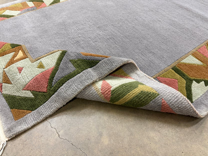 Hand-Knotted Contemporary Runner - 3’11”x9’8”