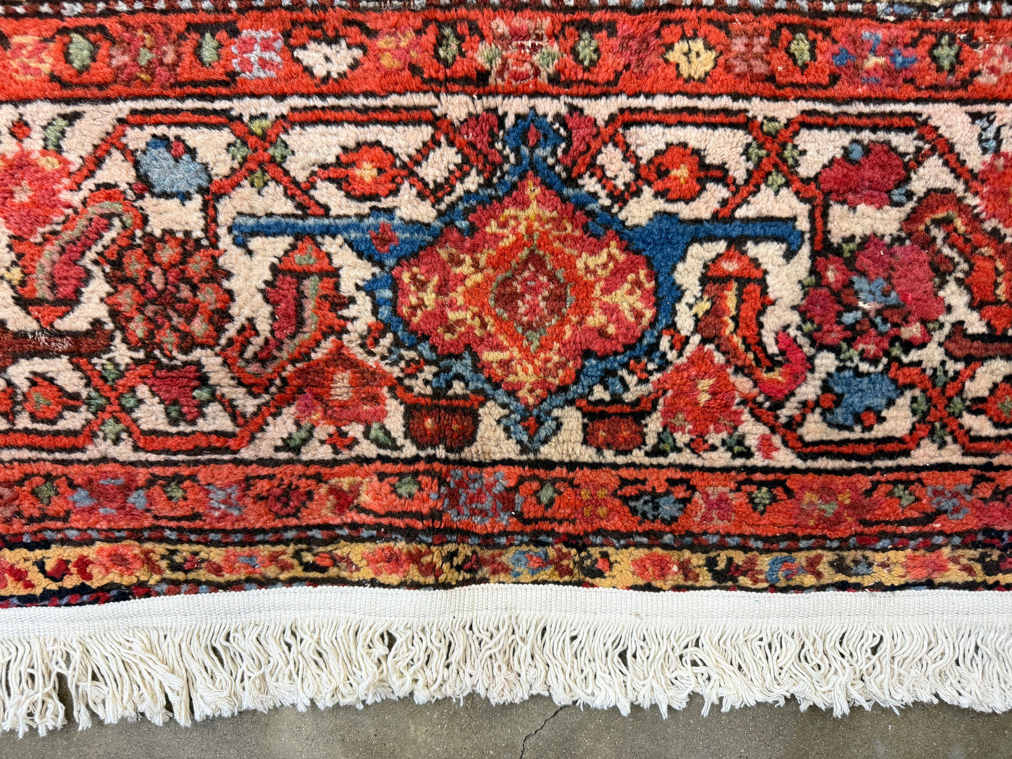 8’x15’4” Antique Hand-Knotted Very Fine Wool Persian Malayer Area Rug