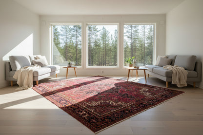 Hand-Knotted Persian Heriz Rug - 10’1”x12’7”