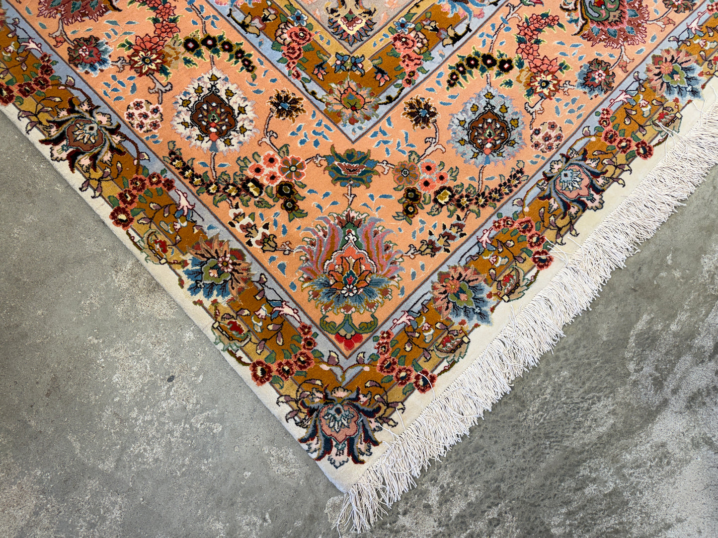 Hand-Knotted 70 Raj Persian Tabriz Rug - 10’x13’5”