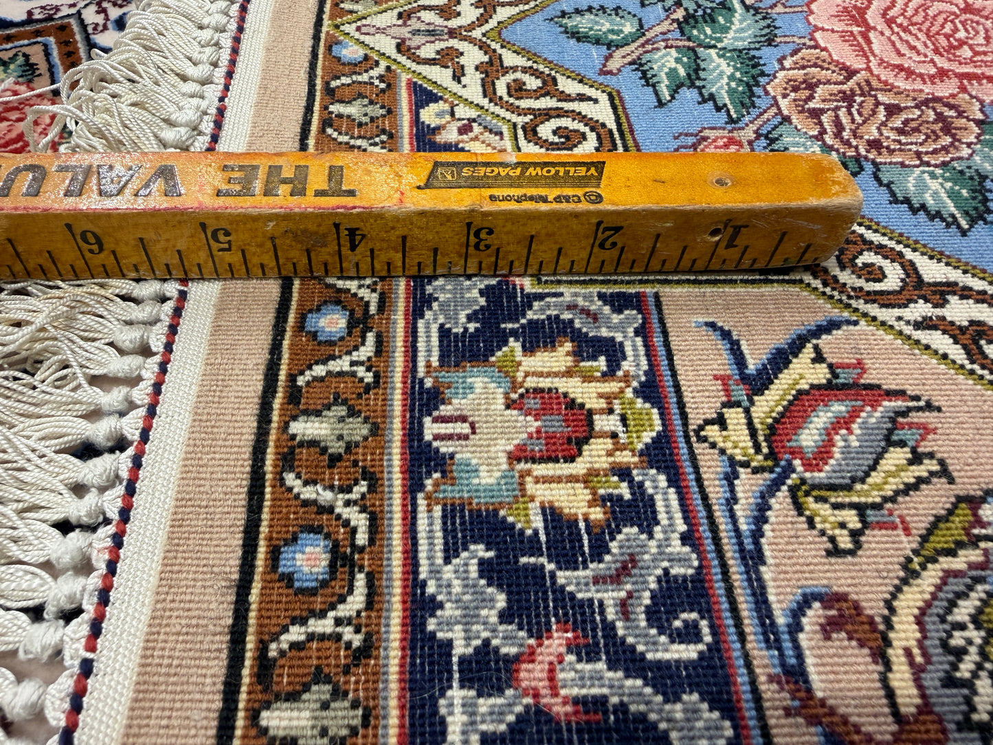 Hand-Knotted Persian Isfahan Rug -Garden of Birds- Signed Fakharian - 4’9”x7’2”