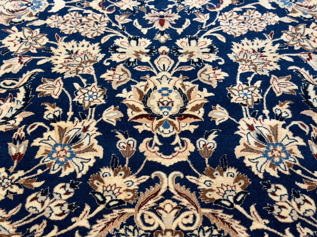 Antique Hand-Knotted Persian Nain Rug - 5’3”x8’