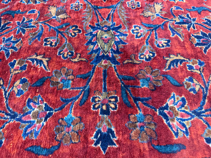 Hand-Knotted Manchester Persian Kashan Rug - Signed - 10’7”x16’6”
