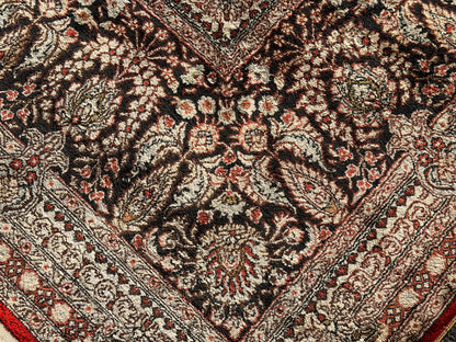 Antique Hand-Knotted 100% Kashmiri Silk Rug - 9’4”x12’