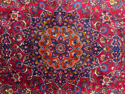 Antique Hand-Knotted Persian Mashad Rug - 9’6”x12’8”
