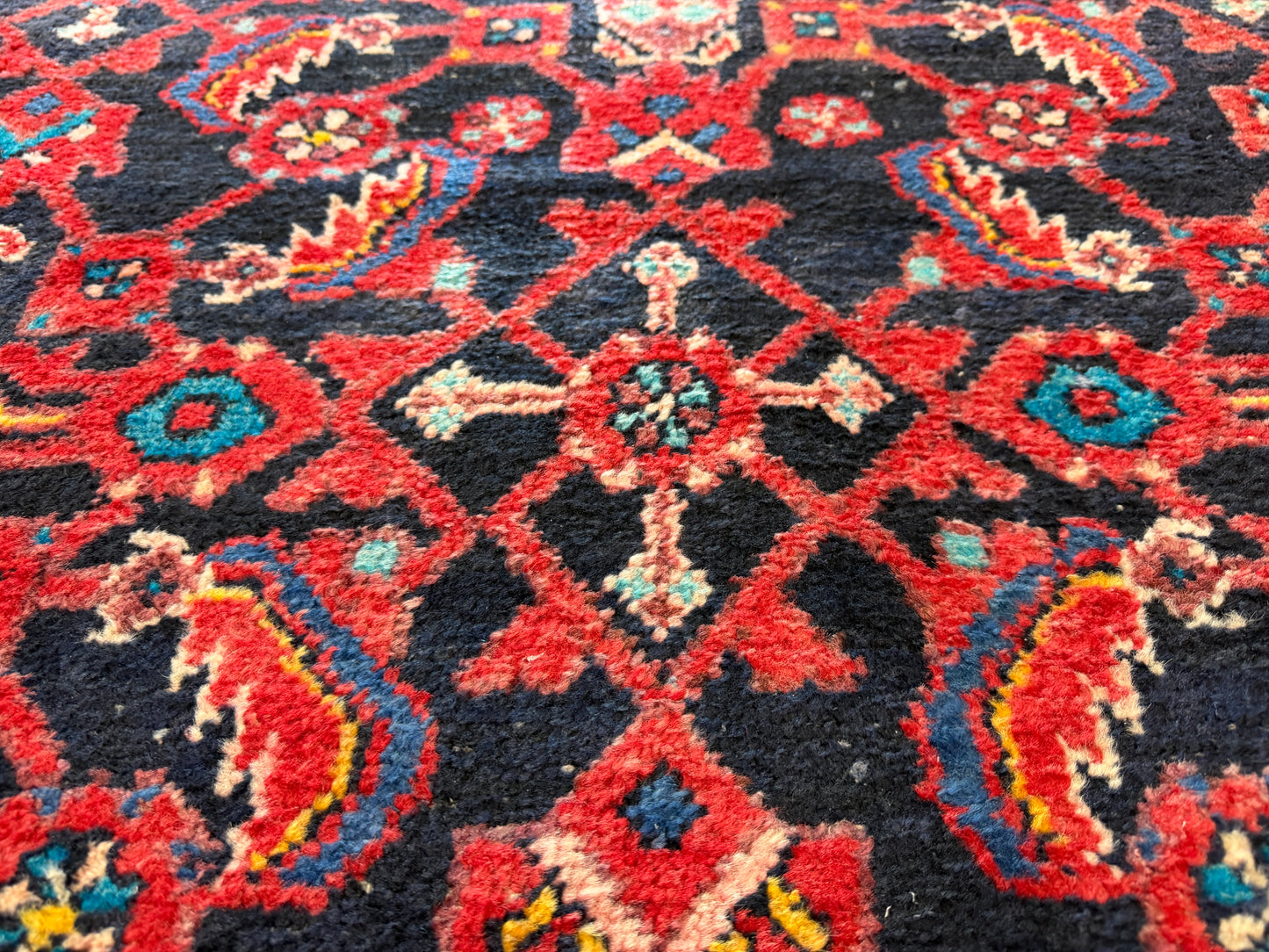Hand-Knotted Antique Hamadan Runner - 3’9”x10’