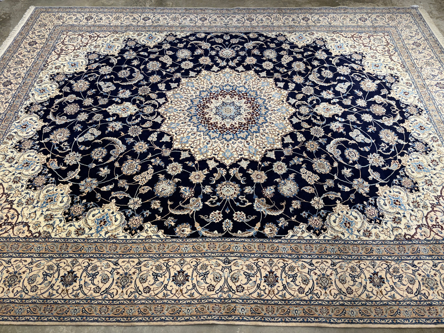 Hand-Knotted 6 La Persian Nain Rug - 10’2”x13’6”