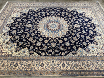 Hand-Knotted 6 La Persian Nain Rug - 10’2”x13’6”