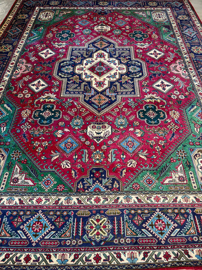 9’11”x13’ Hand-Knotted Persian Tabriz Area Rug