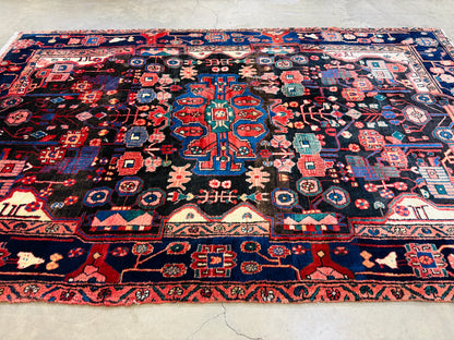 Hand-Knotted Persian Nahavand Rug - 5’6”x8’6”