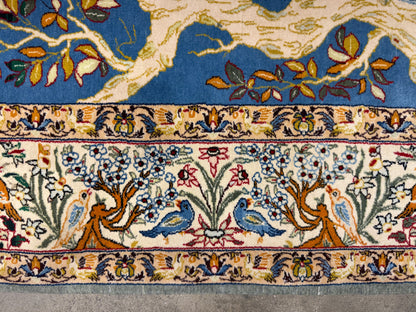 Hand-Knotted Pictorial Persian Isfahan Rug - 3’5”x5’3”