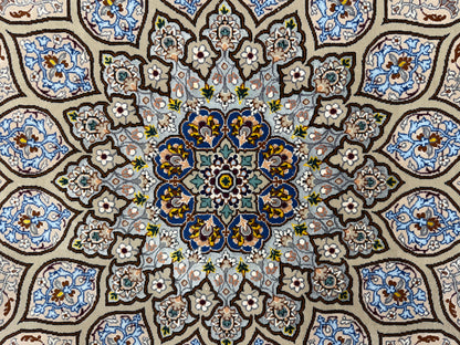 Hand-Knotted Persian Isfahan Rug - Signed Mortazavi - 5’x7’9”