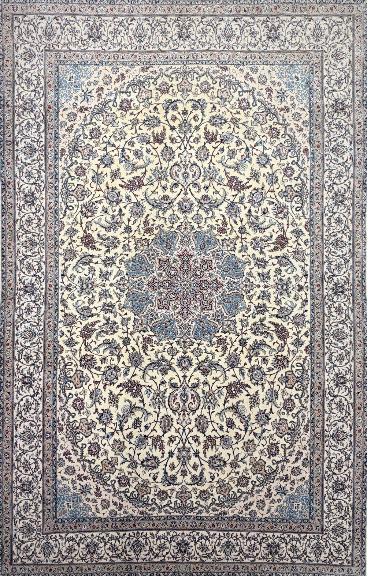 Hand-Knotted 4 La Persian Nain Rug - 6'9"x10'7"