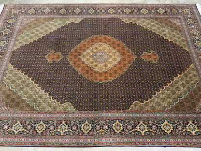 Hand-Knotted Persian Tabriz Mahi Rug - 6'8"x10'2"