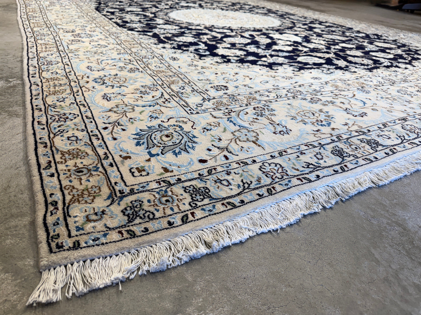 Hand-Knotted Persian Nain Rug - 10’x13’1”