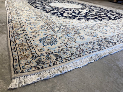 Hand-Knotted Persian Nain Rug - 10’x13’1”