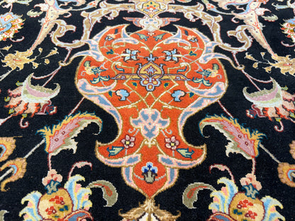 10’x13’ Hand-Knotted 70 Raj Persian Tabriz Rug