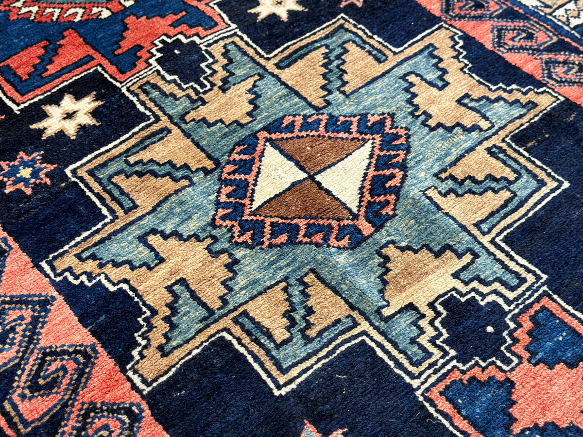 Antique Hand-Knotted Kazak Rug - 4’2”x5’6”