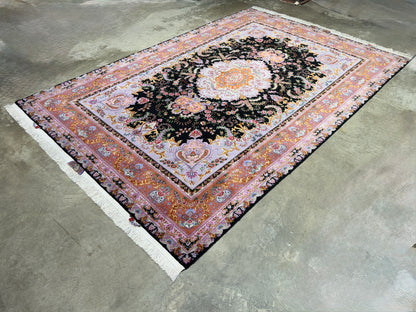 Hand-Knotted 80 Raj Persian Tabriz Rug - Signed Benam - 6’8”x10’