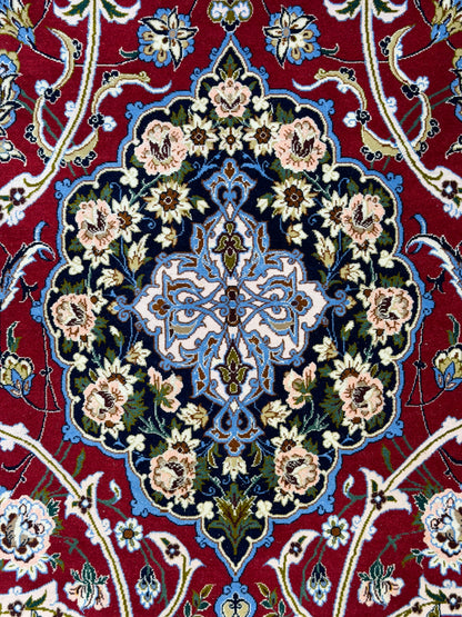 Hand-Knotted Persian Isfahan Rug - Signed Asachi - 6'10"x10'4"