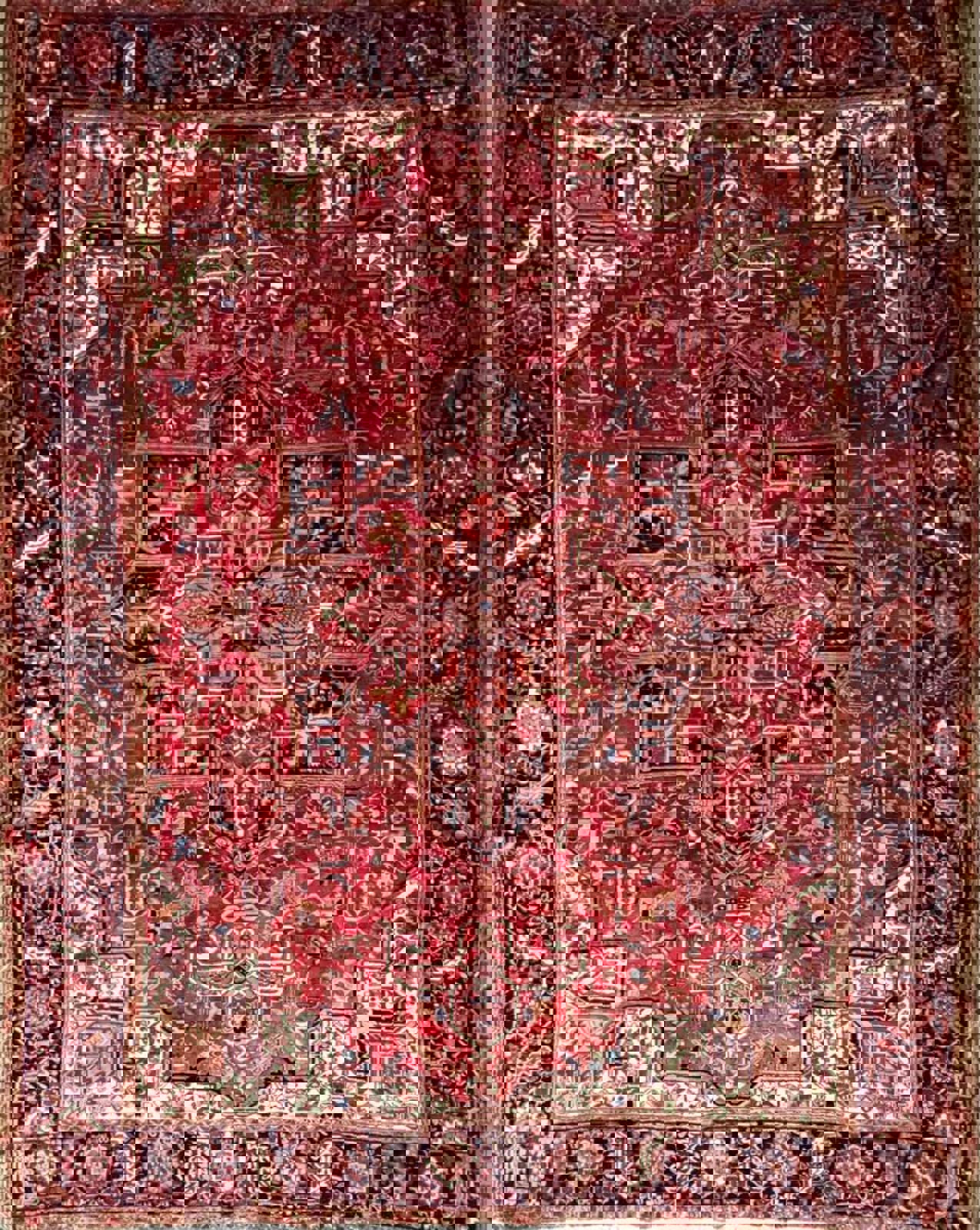 8’7”x11’ Hand-Knotted Wool Heriz Rug