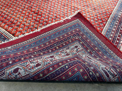 7'6"x8'5" Handmade 100% Wool Persian Sarouk Rug