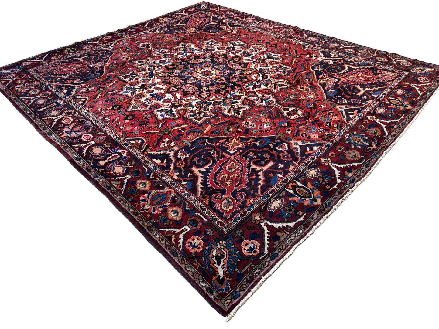Hand-Knotted Persian Bakhtiari Rug - 11’4”x12’7”