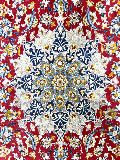 Hand-Knotted Persian Isfahan Rug - 3’7”x5’8”