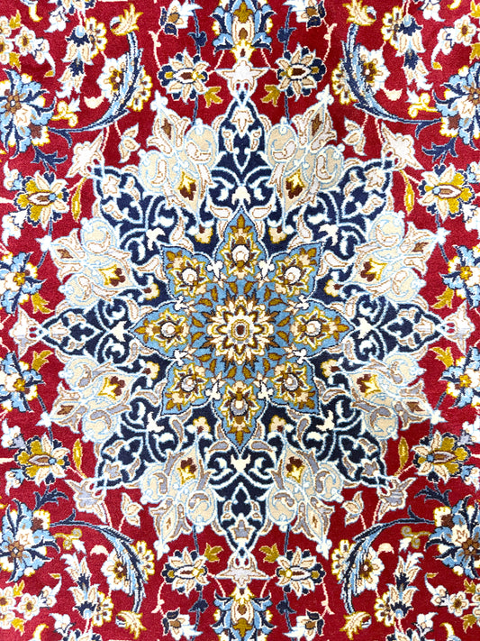 Hand-Knotted Persian Isfahan Rug - 3’7”x5’8”