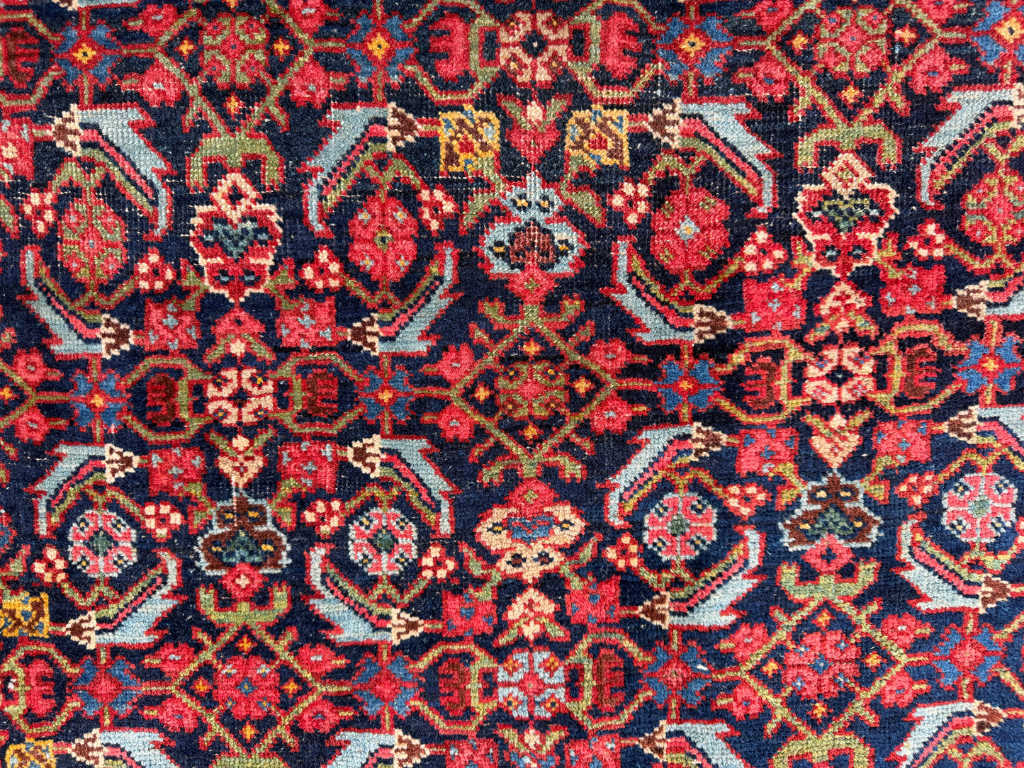 12’10”x20’3” Rare Palace Size Hand-Knotted Triclinium Bidjar Persian Area Rug