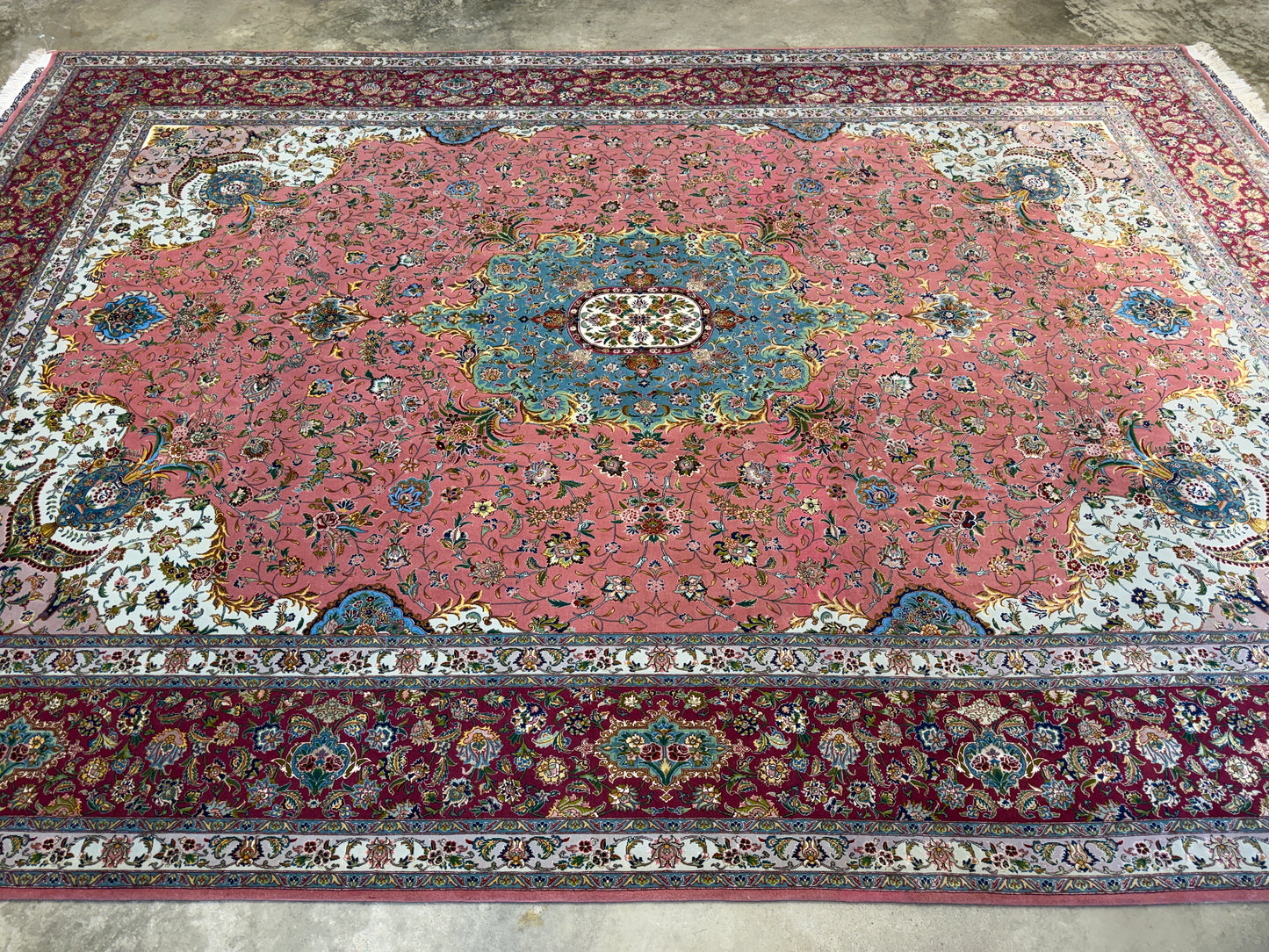8’2”x11’8” Hand-Knotted 80 Raj Persian Tabriz Rug - Signed