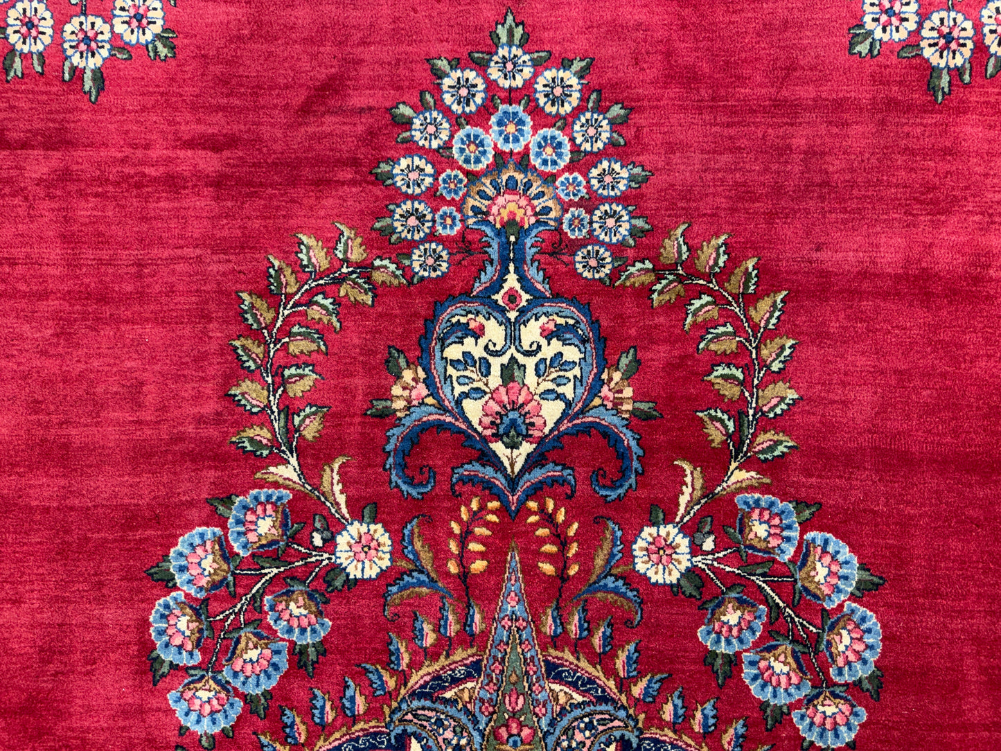 9’11”x15’4” Antique Hand-Knotted Persian Ravar Kerman Area Rug