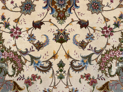 Hand-Knotted 70 Raj Persian Tabriz Rug - 6’6”x10’4”