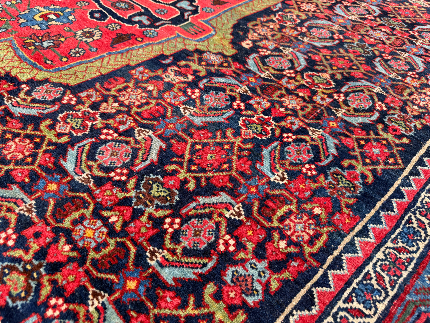 12’10”x20’3” Rare Palace Size Hand-Knotted Triclinium Bidjar Persian Area Rug