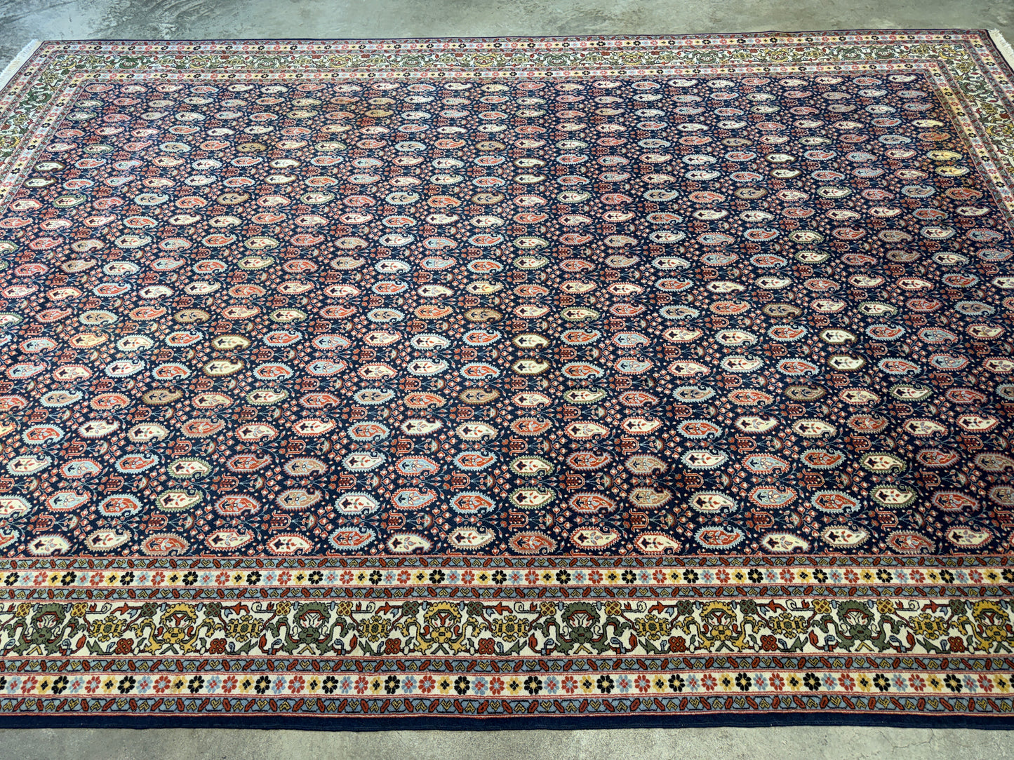7’10”x11’7” Hand-Knotted Wool Persian Malayer Paisley Area Rug